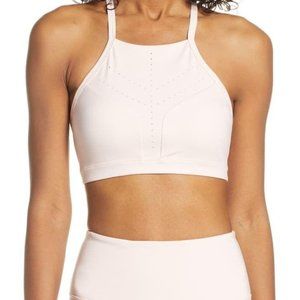 Zella Hydra Perforated sports bra size small pink